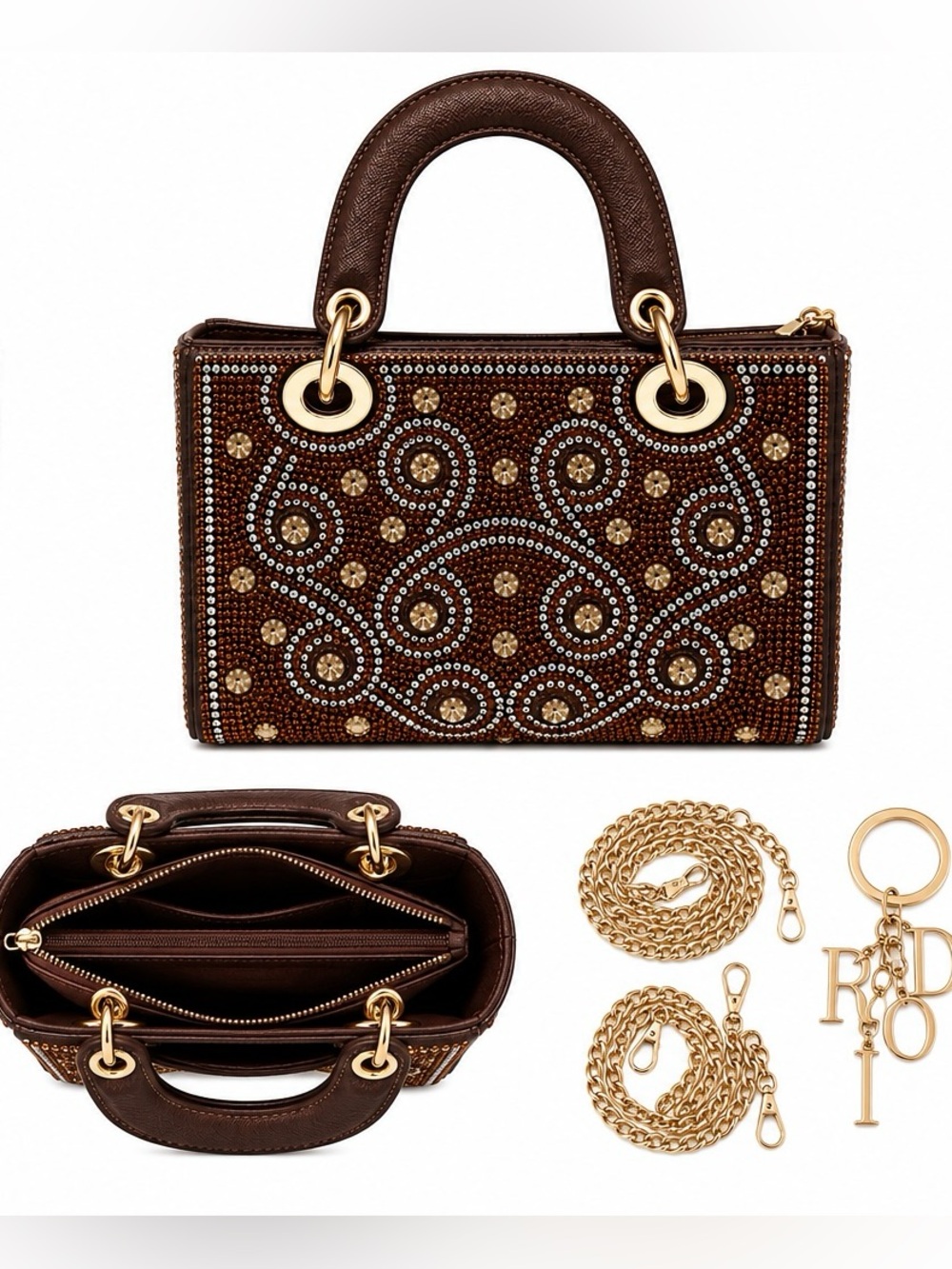Brown Crystal Bag
